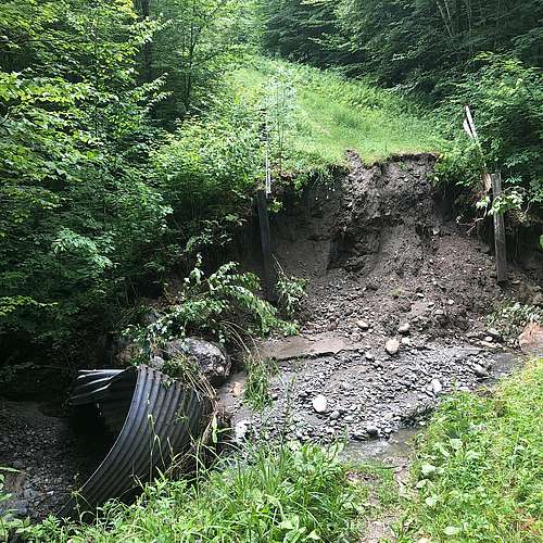 ⚠️Washed out bridged on Cotton Brook Road, located...